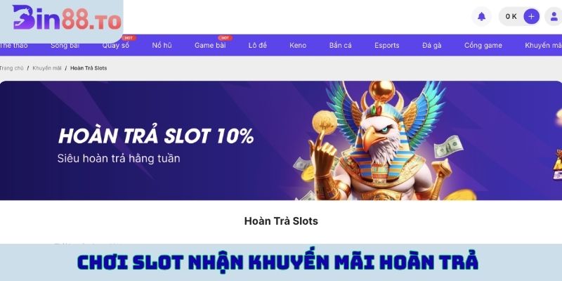 Chơi slot nhận khuyến mãi hoàn trả