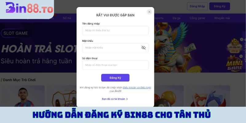 Hướng dẫn đăng ký BIN88 cho tân thủ