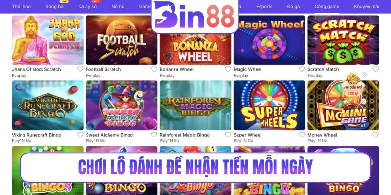 Chơi lô đánh đề nhận tiền mỗi ngày